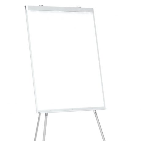 Adjustable easel with marker board and t-bar.