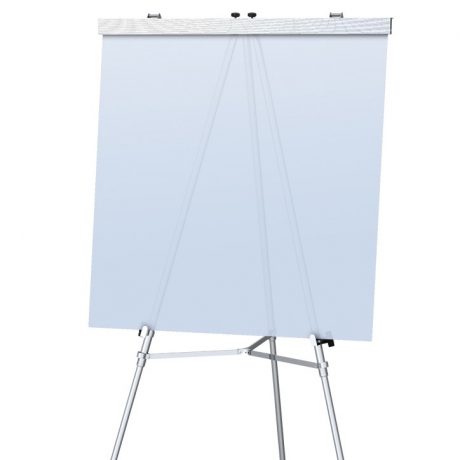 Adjustable easel with t-bar for flip charts and form pads.